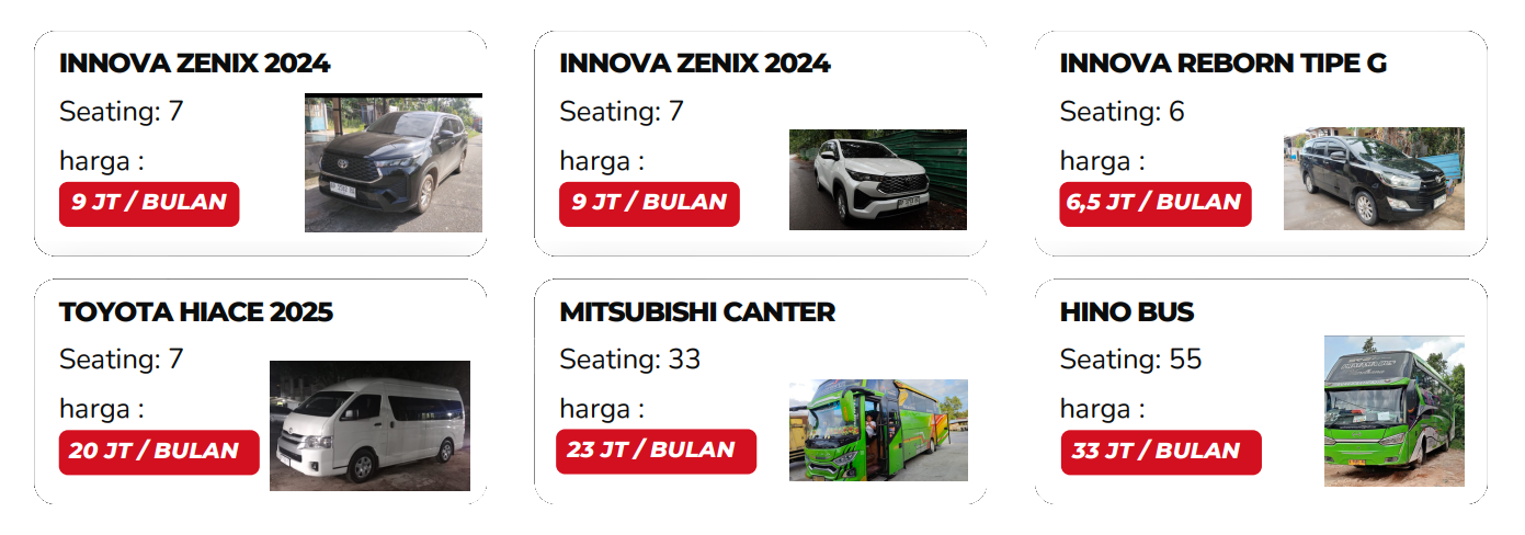 List Unit ramada Rental Mobil Murah Kota Batam